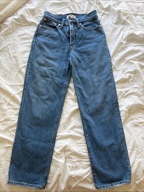 Madewell The perfect vintage straight jean Classic High-Rise Blue Denim Jeans
